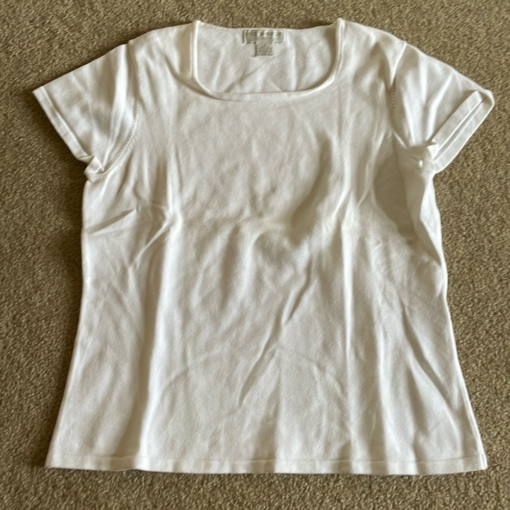 Womens White Short Sleeve Tee